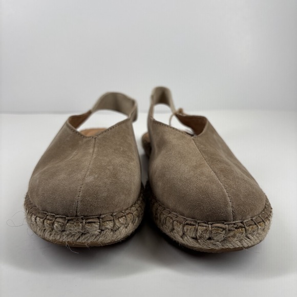 Born Shilo Women's US 9M Taupe Suede Slingback Casual Comfort Espadrille Flats - Picture 3 of 16